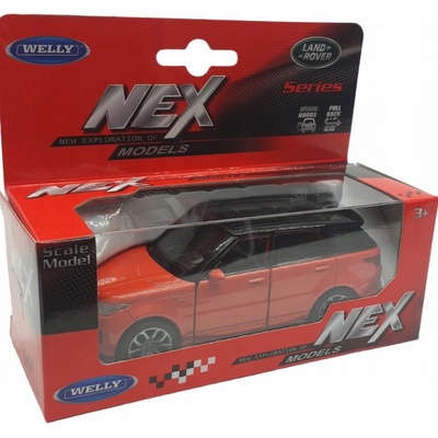 Osobné auto Welly Land Rover červené 1:34