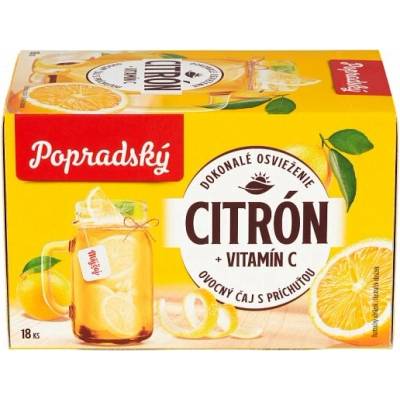 Popradský Citrón vitamín C ovocný čaj s príchuťou 18 x 2 g