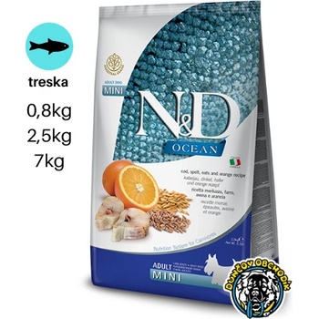 N&D Ancestral Grain Low Grain Dog Adult Mini Codfish & Orange 0,8 kg