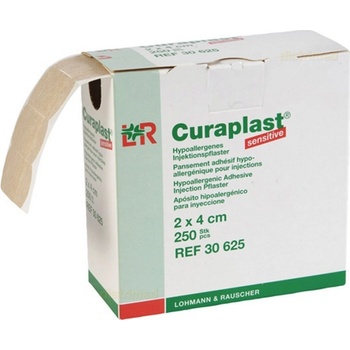 Curaplast Sensitive 2 x 4 cm netkaný textil, 250 ks