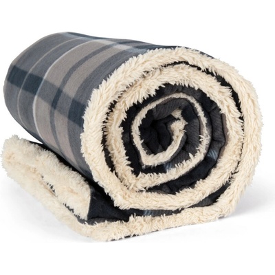 Kariban Deka Kariban Sherpa KP431, fleecová, 130x160cm COT200431u5199-storm grey/ UNI Šedá/navy