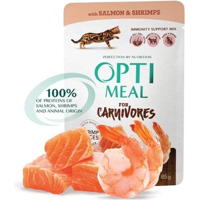Optimeal Grain free Adult with salmon and shrimps in sauce 85 g