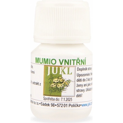 Jukl Tinktura Mumio VNITŘNÍ 30 ml