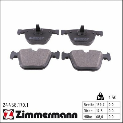 Sada brzdových platničiek kotúčovej brzdy ZIMMERMANN 24458.170.1