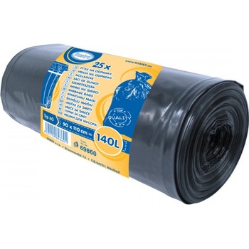 Gastro 140L 90x110cm 60um 25ks čierny