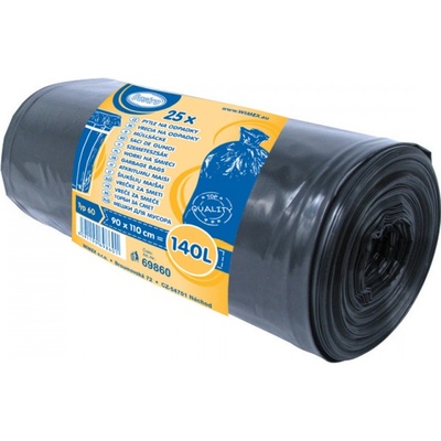Gastro 140L 90x110cm 60um 25ks čierny