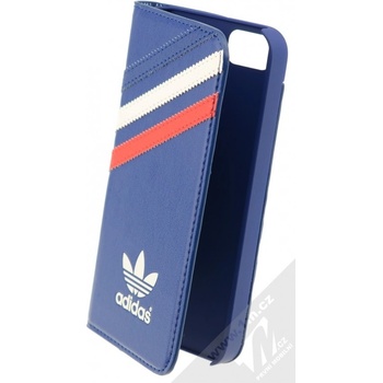Pouzdro Adidas Booklet Case flipové Apple iPhone 5, iPhone 5S, iPhone SE modré