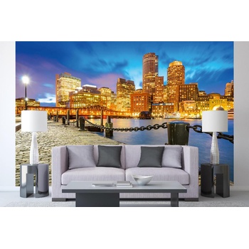 DIMEX ART s. r. o Самозалепваща се флизелинова фототапета хоризонт на бостън 375 x 250 см