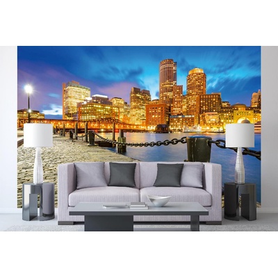 DIMEX ART Самозалепваща се флизелинова фототапета хоризонт на бостън 375 x 250 см