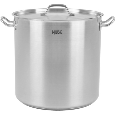 MJUSK Vysoký hrniec s objemom 50,3 l a priemerom 400 mm s vekom z nehrdzavejúcej ocele 24040