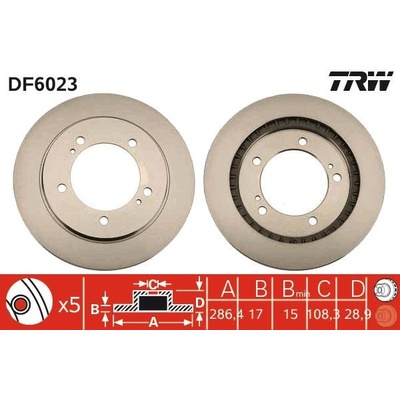Brzdový kotúč TRW DF6023