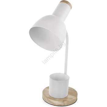 EMOS Настолна лампа POPPY 1xE27/25W/230V бяла (EMS1414)