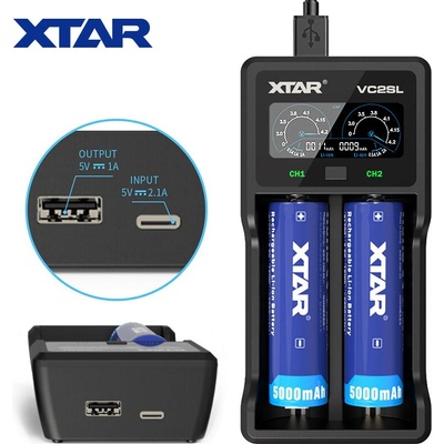 Xtar VC2SL inteligentná rýchlonabíjačka USB