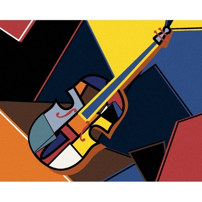 Zuty Malování podle čísel VIOLONCELLO V KUBICKÉM STYLU