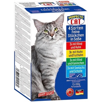 Perfecto CAT cat пауч за котка - микс, 12бр. х100гр