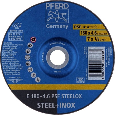 Pferd E 180-4,6 Brúsny kotúč lomený 180 x 22.23 mm 62017520 10 ks