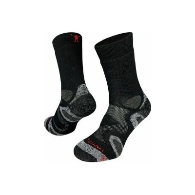 Northman Trekking Mid Merino Crew Čierna