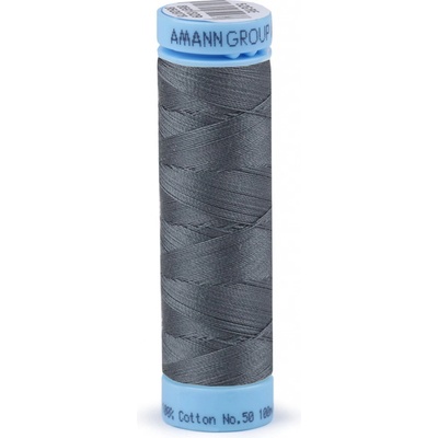 Bavlněné nitě 100 m etiketní č. 50 Triana Amann Barva: 0342 Steel Gray