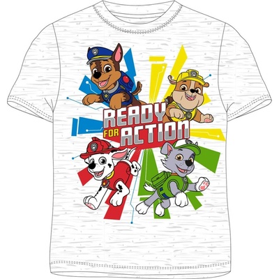 Paw Patrol Tlapková patrola licence chlapecké tričko Paw Patrol 52022625 světle šedý melír