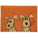 Rohožky Bo Ma Trading Rohožka barevná 2 psi Béžová 40 x 60 cm