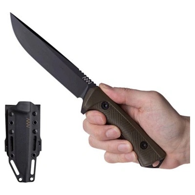 P300, ANV Knives, čepel olivová, rukojeť GRNPU černá