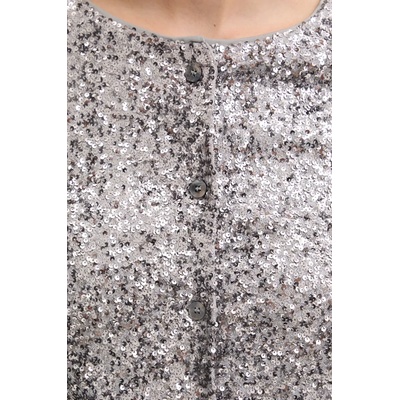 Риза Never Fully Dressed Gunmetal Alexa Sequin Cardigan (NFDTO1583)