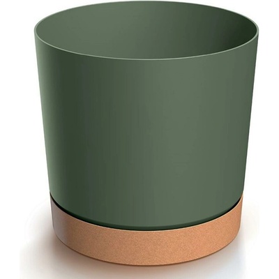 PROSPERPLAST Kvetináč TUBO PM 29,2cm tmavě zelený naturo