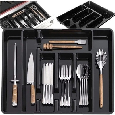 Organizér do kuchyňské zásuvky - plastová vložka 27,5 - 44,5 x 36,5cm