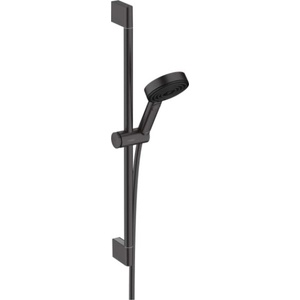 Hansgrohe Pulsify Select - Душ комплект с ръчен душ, 3 струи, тръбно окачване 67 cm и шлаух, черен мат 24160670 (24160670)