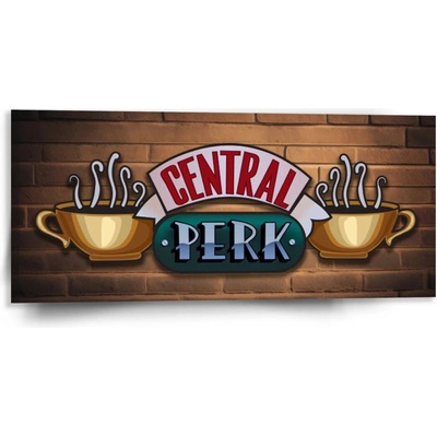 Sablio Obraz Seriál Priatelia CENTRAL PERK Tehly - 110x50 cm