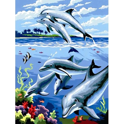 Royal Langnickel Malování podle čísel 22 x 30 cm Delfíni