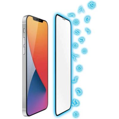 Torrii BodyGlass 3D Full Cover Anti-Bacterial Glass - калено стъклено защитно покритие с антибактериално покритие за целия дисплей на iPhone 12, iPhone 12 Pro (прозрачен-чер