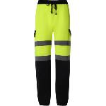 Yoko HI-VIS HV016T / Мъжки светлоотразителни спортни панталони - HV жълто/тъмносиньо S (79016Tzw701)