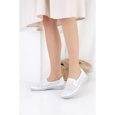 KOKA Shoes fashion Bílé mokasíny 22501-2WH – Hledejceny.cz