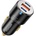 ESSAGER F689 66W зарядно за кола, 2x Type-C, USB-A, алуминий - черен