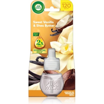 Air Wick Essential Oils Sweet Vanilla & Shea Butter пълнител за електрически дифузер 19ml