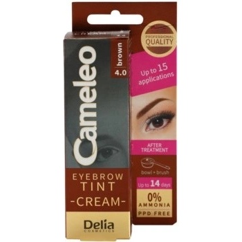 Delia Cosmetics Cameleo profesionálna krémová farba na obočie bez amoniaku 4.0 Brown 15 ml