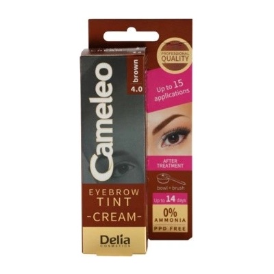 Delia Cosmetics Cameleo profesionálna krémová farba na obočie bez amoniaku 4.0 Brown 15 ml