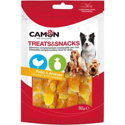 Camon Treats&Snacks Dog Kúsky kura s ananásom 80 g