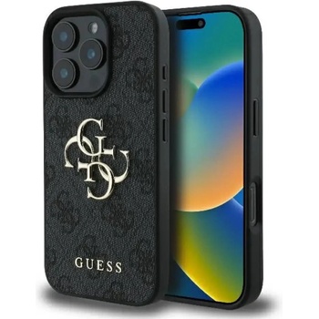 GUESS Калъф Guess 4G с голямо лого за iPhone 16 Pro Max - черен (3666339327552)