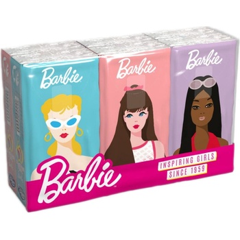 Barbie papírové kapesníčky s potiskem 4-vrstvé 6 ks