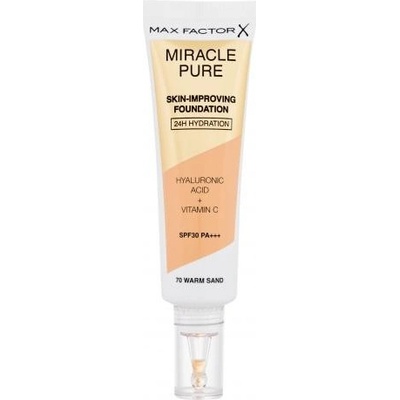 Max Factor Miracle Pure Skin dlhotrvajúci make-up SPF30 70 Warm Sand 30 ml