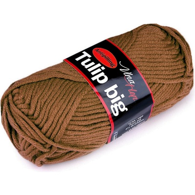 Prima-obchod Pletací příze Tulip big 100 g, barva 19 (41042) hnědá světlá