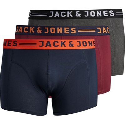Jack and Jones Мъжки боксерки Jack and Jones 3-Pack Trunks Mens Plus Size - Multi