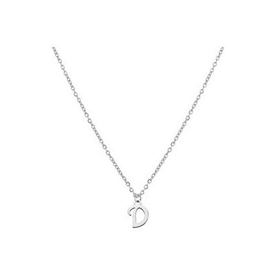 Šperky4U Ocelový náhrdelník, písmeno D OPD0339-D