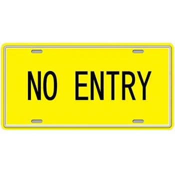 Ceduľa značka No entry