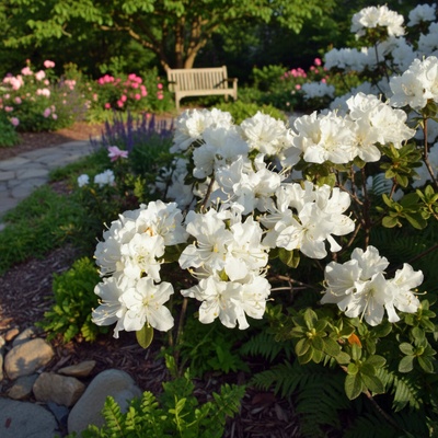 Azalka 'Schneegold'