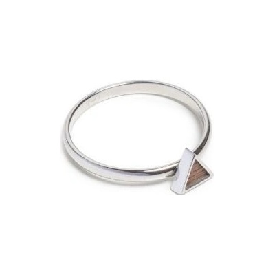 BeWooden Argenti Triangle Ring černá RSS7