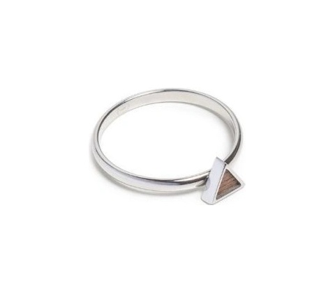 BeWooden Argenti Triangle Ring černá RSS7