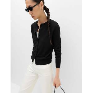 Marks & Spencer Кардиган с копчета и кръгло деколте Marks & Spencer черен Marks & Spencer | Cheren | ЖЕНИ | S